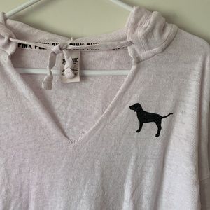 Linen pullover hoodie